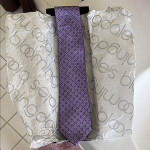 The Men's Store Geometric Purple Tie